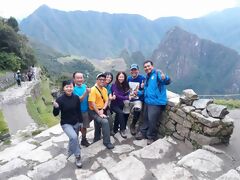 Ankunft der Wandergruppe in Machu Picchu